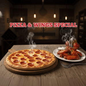 1 Lg 16" Pizza & Wings(8) Special